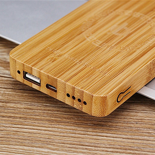 WLP004 8000mah with wood material wireless power bank