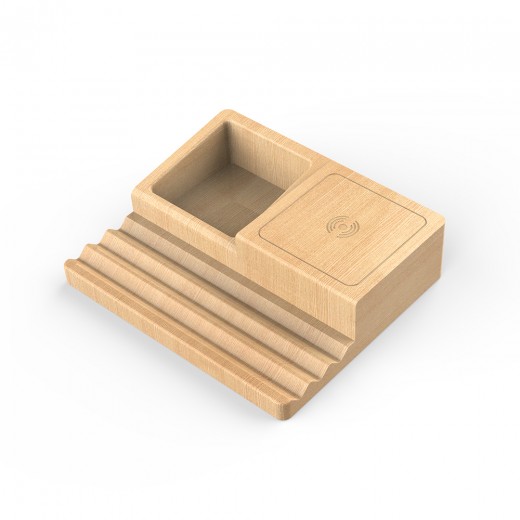 Desktop item storage mobile phone wireless charging